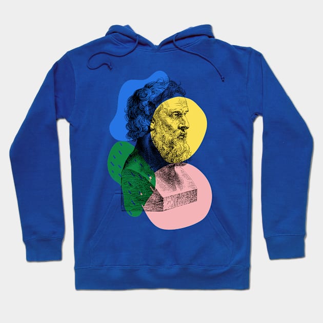 Plato the Greek Philosopher Hoodie by 45 Creative Club